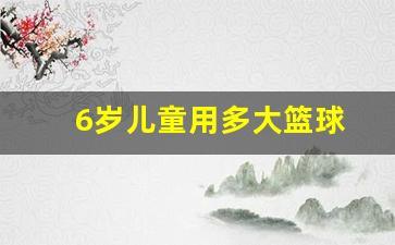 6岁儿童篮球买几号-6岁儿童用多大篮球