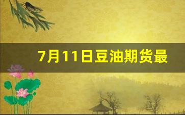 7月11日豆油期货最新行情分析(豆油期货行情实时行情)_https://www.gfdzclz.com_上交所_第1张