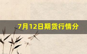 7月12日期货行情分析(7月12日股市行情资讯)_https://www.jyywjc.com_股票_第1张