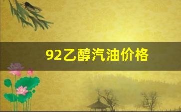 92乙醇汽油价格_92乙醇汽油价格多少一升