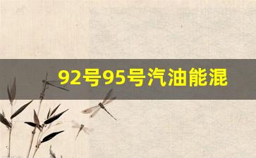 92号和95号汽油能混加了怎么办_92号95号汽油能混加吗