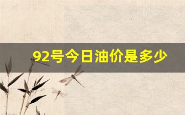 92号今日油价是多少钱一升最新-92号油今天的油价