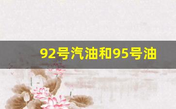92号汽油和95号油的区别_92号汽油和