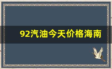 海南今天92汽油多少钱一升_92汽油今天价格海南