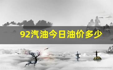 92汽油今日油价多少钱一升最新价格是多少-92汽油今天价格多少钱一升