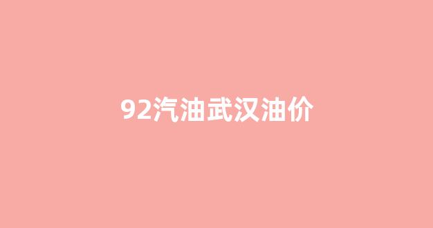 今天武汉92号汽油多少钱一升_92汽油武汉油价