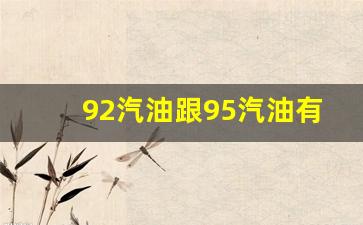 92汽油跟95的汽油有什么区别_92汽油