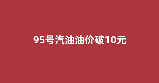95号汽油油价多少_95号汽油油价破10元
