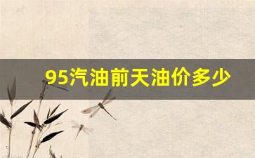 95汽油前天油价多少-昨天95汽油多少钱一升