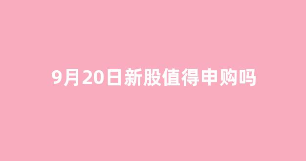 9月20日新股值得申购吗(9月22新股申购)_https://www.eamstsz.com_科创板_第1张