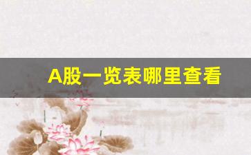 A股一览表哪里查看(帮我查一下a股)_https://www.eamstsz.com_上交所_第1张