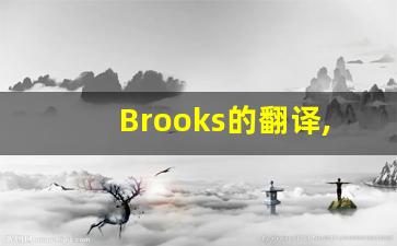 Brooks的翻译,Brooks怎么读,Brooks造句及用法-第1张图片-我的生活随想