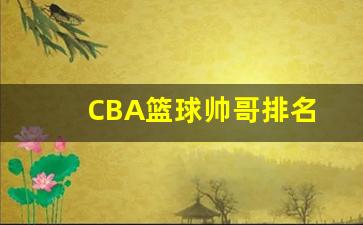 CBA篮球帅哥排名-cba最帅的男人
