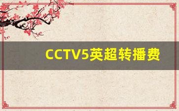 CCTV5英超转播费-英超转播费80亿