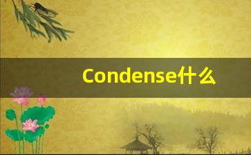 Condense什么意思,Condense用法,Condense的发音,Condense翻译-第1张图片-我的生活随想
