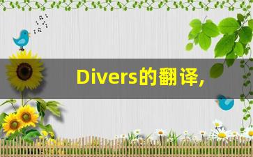 Divers的翻译,Divers怎么读,Divers造句及用法-第1张图片-我的生活随想
