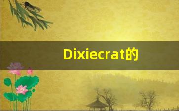 Dixiecrat的翻译,Dixiecrat怎么读,Dixiecrat造句及用法-第1张图片-我的生活随想