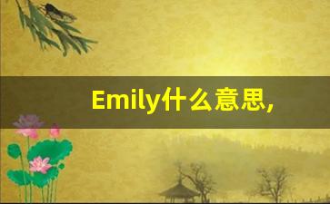 Emily什么意思,Emily用法,Emily的发音,Emily翻译-第1张图片-我的生活随想
