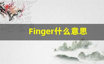 Finger什么意思,Finger用法,Finger的发音,Finger翻译-第1张图片-我的生活随想