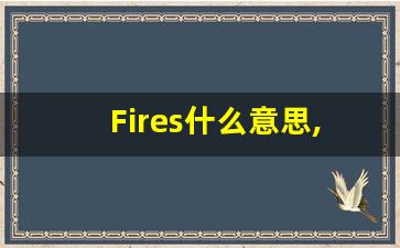 Fires什么意思,Fires用法,Fires的发音,Fires翻译-第1张图片-我的生活随想