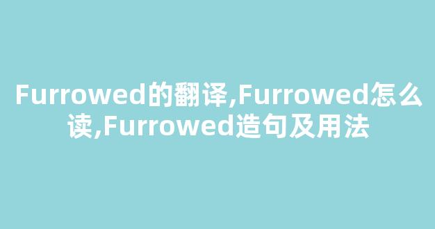 Furrowed的翻译,Furrowed怎么读,Furrowed造句及用法-第1张图片-我的生活随想