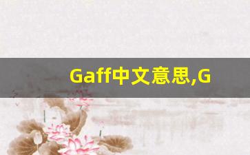 Gaff中文意思,Gaff中文翻译,Gaff用法及例句,Gaff语法-第1张图片-我的生活随想