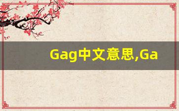 Gag中文意思,Gag中文翻译,Gag用法及例句,Gag语法-第1张图片-我的生活随想