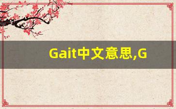 Gait中文意思,Gait中文翻译,Gait用法及例句,Gait语法-第1张图片-我的生活随想