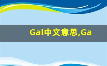 Gal中文意思,Gal中文翻译,Gal用法及例句,Gal语法-第1张图片-我的生活随想