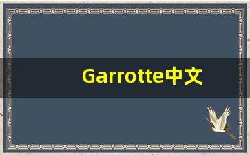 Garrotte中文意思,Garrotte中文翻译,Garrotte用法及例句,Garrotte语法-第1张图片-我的生活随想