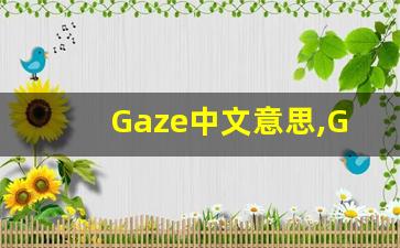 Gaze中文意思,Gaze中文翻译,Gaze用法及例句,Gaze语法-第1张图片-我的生活随想