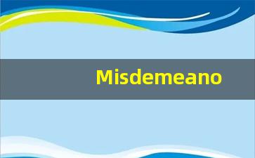 Misdemeanor的翻译,Misdemeanor怎么读,Misdemeanor造句及用法-第1张图片-我的生活随想