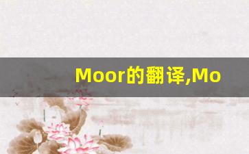 Moor的翻译,Moor怎么读,Moor造句及用法-第1张图片-我的生活随想