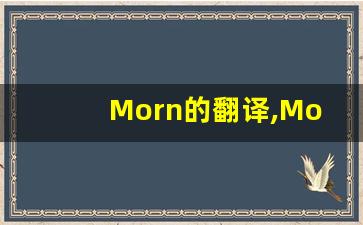 Morn的翻译,Morn怎么读,Morn造句及用法-第1张图片-我的生活随想