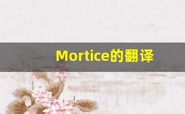 Mortice的翻译,Mortice怎么读,Mortice造句及用法-第1张图片-我的生活随想