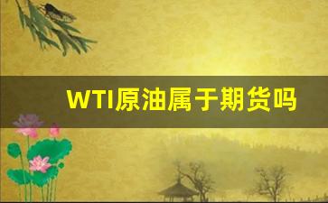 WTI原油属于期货吗(wti 原油)_https://www.xzdzcjn.com_北交所_第1张