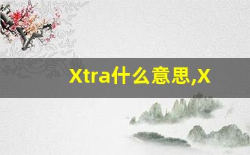 Xtra什么意思,Xtra用法,Xtra造句,Xtra的发音-第1张图片-我的生活随想
