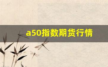 a50指数期货行情(a50期货指数百度百科)_https://www.hbxfywj.com_证券知识_第1张