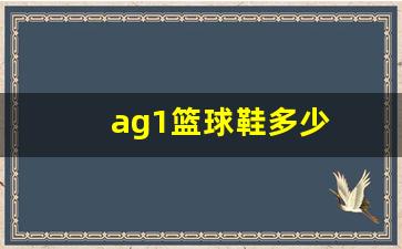 ag最新款球鞋-ag1篮球鞋多少