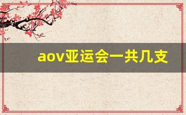 aov亚运会一共几支队伍-aov亚运会在哪看