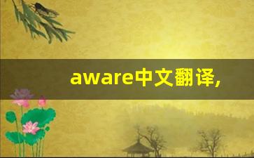 aware中文翻译,aware发音,aware用法及例句,aware是什么意思-第1张图片-我的生活随想