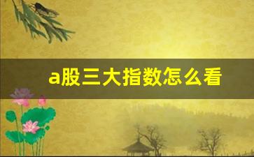 a股三大指数怎么看(什么是a股三大股指)_https://www.brunchezvous.com_旅游攻略_第1张