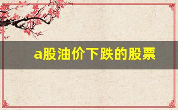 a股油价下跌的股票能买吗-a股油价下跌的股票