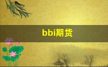 bbi期货(期货中bbi是什么意思)_https://www.hn-life.com_科创板_第1张