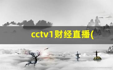 cctv1财经直播(cctv1财经频道直播)_https://www.kairu168.com_郑商所_第1张