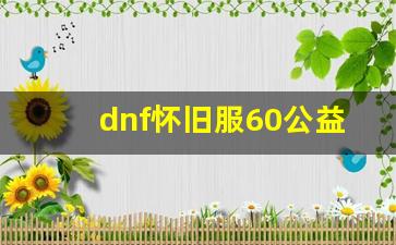 DNF怀旧服60公益截图1