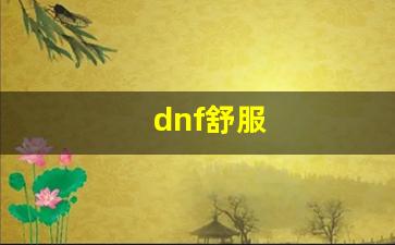 dnf舒服(什么轴打DNF最舒服) (5)