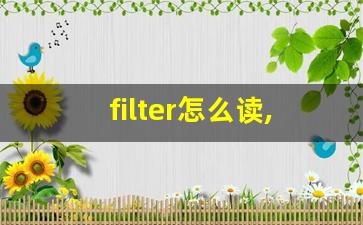 filter怎么读,filter中文翻译,filter什么意思,filter用法及例句-第1张图片-我的生活随想