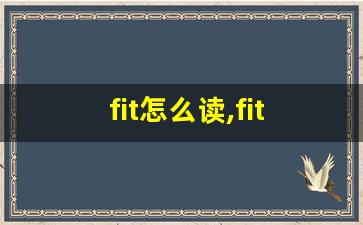 fit怎么读,fit中文翻译,fit什么意思,fit用法及例句-第1张图片-我的生活随想