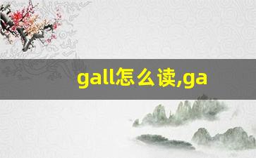 gall怎么读,gall中文翻译,gall什么意思,gall用法及例句-第1张图片-我的生活随想